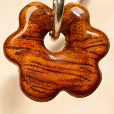 Boucle d'oreille fleur, vue 3